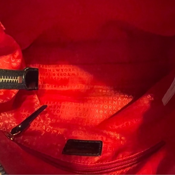 Kate ♠️ Spade Kate NY Stevie Shoulder Hand Bag BLACK CREAM Patent EUC!!! - Picture 12 of 14